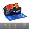 thumbnail image 3 of Xagger Half Frame Polarized Sports Sunglasses for Men Women UV400 Wrap Around Baseball Running Cycling Glasses, 3 of 6