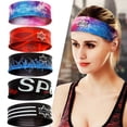 thumbnail image 2 of Diadema deportiva para ejercicio, bandas elásticas absorbentes para el sudor, bandas para el cabello deportivas para correr y Yoga, envoltura para el cabello, 2 of 8