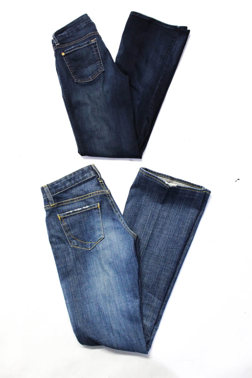 Cloth Womens Zipper Fly Flare Leg Jeans 