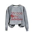 thumbnail image 2 of Baqcunre Crewneck Sweatshirts Do Everything In Love Print Sweatshirt Crew Neck Shirt Pullover Sweatshirt(Grey S-XXL),Womens Sweatshirt Womens Tops Valentine'S Day Shirts For Women, 2 of 4