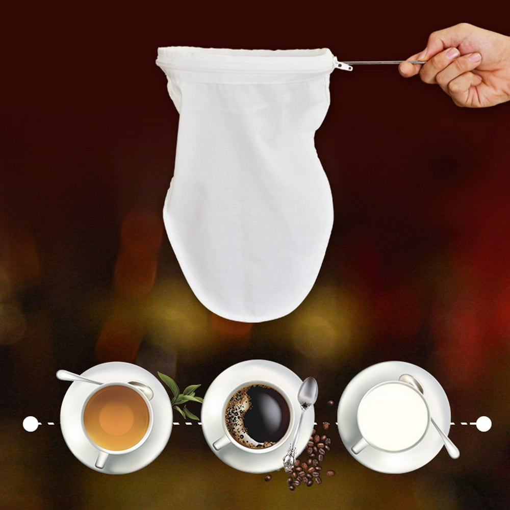 Windfall Cloth Coffee Strainer Tea Filter Bag Sock Stainless Steel