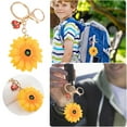 thumbnail image 3 of 3D Sunflower Keychain with Daisy and Chrysanthemum Accents for Bag Pendant, 3 of 6