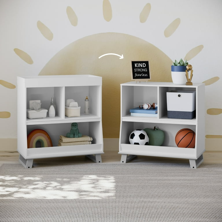Free Shipping Storkcraft Modern Infant Convertible Changing Table White with Pebble Gray Walmart