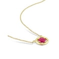 thumbnail image 3 of Everly Women's Created Ruby 14k Yellow Gold Necklace, 3 of 5