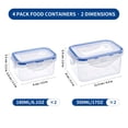 thumbnail image 2 of Set de recipientes para alimentos KIGI de plástico a prueba de fugas, 4 x 200 ml, 4 x 500 ml, 2 of 6