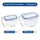 thumbnail image 2 of Set de recipientes para alimentos KIGI de plástico a prueba de fugas, 4 x 200 ml, 4 x 500 ml, 2 of 6