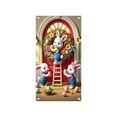 thumbnail image 2 of Easter Door Cover Decoration 70.86x35.43inch,Polyester Cute Bunny Eggs Floral Spring Door Banner Happy Easter Welcome Door Sign Photo Backdrop for Porch Garden Seasonal Party Supplies, 2 of 9