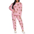 thumbnail image 3 of Conjunto de Pijama para Mujer Shendy Vendy Manga Larga Cuello Redondo con Estampado Transpirable, 3 of 5