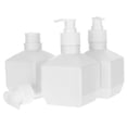 thumbnail image 5 of WESIEVYA 3Pcs Hand Soap Container Square White Nordic Style Bathroom Storage PE PP, 5 of 7