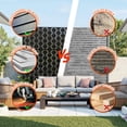thumbnail image 3 of Decorative Metal Divider – 183x120cm Freestanding Privacy Screen – Rust-Resistant & Modern Geometric – Patio, Balcony, Backyard & Pool – Black, 3 of 6