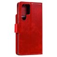 thumbnail image 4 of SaniMore for Samsung Galaxy S23 Ultra Case Multi-Functional Folio Flip Wallet, Premium PU Leather Cover Suppot Kickstand + Card & Cash Slots Full Body Protective Shell for Samsung S23 Ultra, Red, 4 of 9
