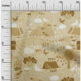 thumbnail image 2 of oneOone Cotton Poplin Twill Light Brown Fabric Kids Sewing Craft Projects Fabric Prints By Yard 56 Inch Wide, 2 of 4