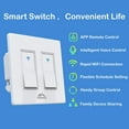 thumbnail image 2 of Smart Light Switch, 2 Gang WiFi Double Light Switch with Remote Control and Timer Schedule, Work with Alexa Echo/Google Home/SmartThings, Neutral Wire Required, Only Supports 2.4GHz Network, 2 of 8
