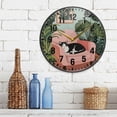 thumbnail image 3 of Yayeee Wall Clock Battery Operated 9.5" Silent Quartz Non-Ticking for Living Room Decor, Pink Sleeping Cat, 3 of 8