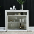 High Gloss Kitchen Sideboard Cupboard Buffet Storage + LED