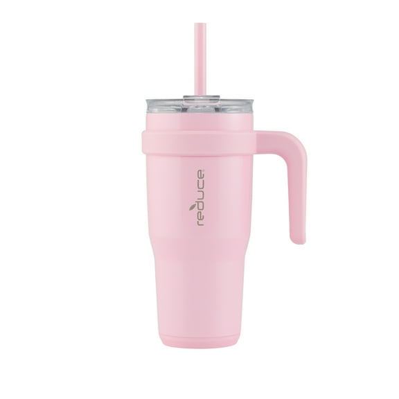 Reduce Cold1 24oz Stainless Steel Tumbler with Handle & Straw, Pink Blossom