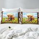 thumbnail image 4 of Juego de cama vaca Funda nórdica estampado vaca marrón, juego de cama girasoles chic King, 4 of 6