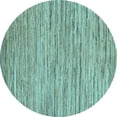 thumbnail image 1 of Ahgly Company Indoor Round Oriental Light Blue Modern Area Rugs, 4' Round, 1 of 4