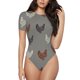 thumbnail image 1 of Balery Rooster Body de cuello redondo de manga corta para mujer Tops de manga corta Tops básicos-Large, 1 of 7
