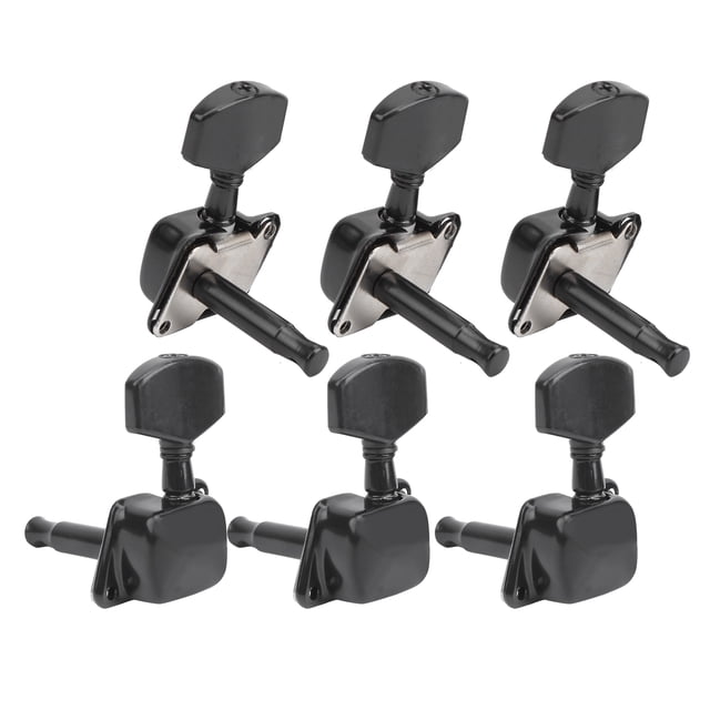 String Tuning Key, Semi-Closed Guitar Tuning Keys, Rust-Proof Stable And Durable Easy To Install Metal Structure For Folk Guitar Instrument Lovers Gold,Silver,Black