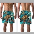 thumbnail image 3 of luoweisi Men's Beach Shorts Quick Dry Swim Trunks with Mesh Lining Sea Turtle M, 3 of 5