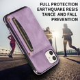 thumbnail image 5 of ELEHOLD Leather Wallet Case for iPhone 14 Case, iPhone 14 Wallet Case with PU Leather Card Pockets Back Flip Cover,Purple, 5 of 5