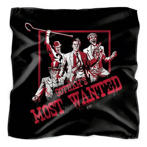 Batman Gothams Most Wanted Bandana (21 in x 21 in)