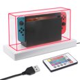 thumbnail image 2 of [Base Emisora ​​de + Cubierta Antipolvo Totalmente Transparente Empaquetada Y Enviada Juntas] Cubierta Antipolvo para Switch Caja Base Emisora ​​de Caja Principal Acrílico OLED, 2 of 9