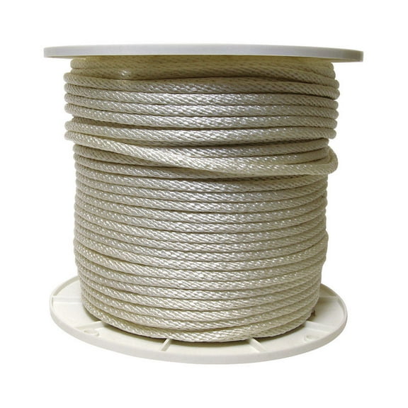 Wellington G1020S0500S Solid Braided Nylon Rope Spool  White - 0.31 in. x 500 ft.