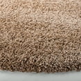 thumbnail image 4 of SAFAVIEH Milan Harlow Solid Plush Shag Area Rug, Dark Beige, 5'1" x 5'1" Round - Modern Design, Dark Beig, Non-Shedding & Easy Cleaning, Ultra Plush Thick Pile, Ideal for Living Room, Bedroom, 4 of 13