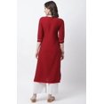 thumbnail image 5 of Rajnandini Women's Pure Cambric Cotton Embroidered Kurti (JOPLJPR118-5XL_Maroon), 5 of 5