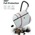 thumbnail image 7 of Apple Airpods Pro Skin, Takfox Cover for Airpods Charging Case for Airpods 3rd, 360° Portable Protective Anti-Scratch PU Leather Cover Skin for Airpods 3 [Front LED Visible] w/ Keychain - Baseball, 7 of 7