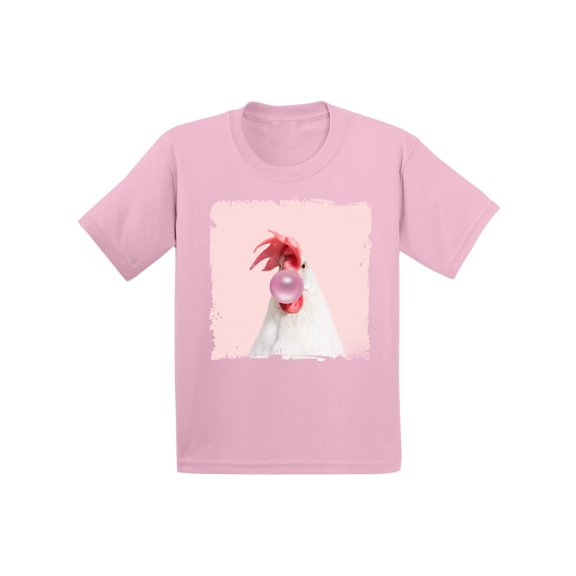 Awkward Styles Funny Rooster with Gum Rooster Clothing Rooster Lovers Funny Gifts for Kids Childrens Outfit Rooster Tshirt Rooster Toddler Shirt Toddler T Shirt Kids Outfit New Animal Collection