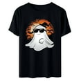 thumbnail image 2 of GaThRRgYP Womens Tops Short Sleeve Dressy,Plus Size T Shirts for Women,Halloween Day Shirts Womens Printed T-Shirt Short Sleeve Graphic Tees Black S, 2 of 3