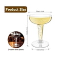 thumbnail image 2 of 50 Pack Plastic Goblet, 4oz Stem Disposable Martini Glasses For Parties, Stackable Plastic Cocktail, 2 of 5