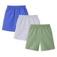 thumbnail image 4 of HILEELANG Toddler Boys' Cotton Shorts 3-Pack with Pockets, Grey/Green/Blue, Size 4 Years, 4 of 7