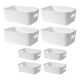 thumbnail image 3 of 8 Pieces Vanity Holder Table Organizers Desk Multipurpose Lightweight Desktop white, 3 of 9