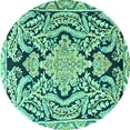 thumbnail image 1 of Ahgly Company Indoor Round Persian Turquoise Blue Traditional Area Rugs, 8' Round, 1 of 4