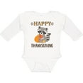 thumbnail image 3 of Inktastic Happy Thanksgiving Holiday Raccoon Boys or Girls Long Sleeve Baby Bodysuit, 3 of 5