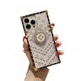 thumbnail image 1 of Étui Carrée Tpu Design Fleur en Treillis de Luxe Compatible avec Iphone 13 Pro Max 6.7 Pouces Antichoc Protecteur Robuste Blanc, 1 of 1