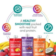 Designer Wellness Protein Smoothie, 12 Count, Variety Pack, Real Fruit, 12g Protein, Low Carb, Zero Added Sugar, Gluten-Free