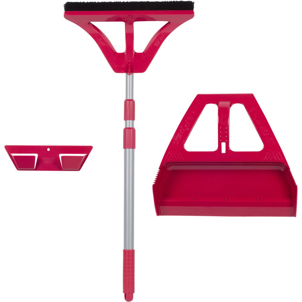 Wisp system Best 90 Degree Angle OneHanded Broom with Dustpan and Telescoping Handle w/Bristle