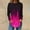 Hot Pink, variant on Long Sleeve Ladies Tops Plus Size Purple Graphic Crew Neck Flame Tunic Ladies Shirts