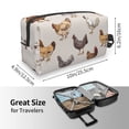 thumbnail image 3 of Uemuo Various Chicken Pattern Portable Toiletry Bags with Handle, Waterproof travel Make up Bags for Women, Large Capacity Travel Cosmetic Bags, 3 of 9
