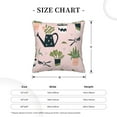 thumbnail image 4 of Square Throw Pillow Covers with Core, Pink Potted Plants Pillows for Sofa Beds, 20" x 20" Multicolor, 4 of 9