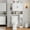 Cream White, variant on Over The Toilet Storage Cabinet with 2 Barn Doors, Blue | Farmhouse Storage Cabinet with Toilet Paper Holder Stand,Home Space-Saving Toilet Rack, for Bathroom, Restroom, Laundry