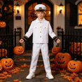 thumbnail image 5 of YunPes Boys Captain Uniform 3-Piece Set Captain Suit Jacket Matching Pants & Captain's Hat Halloween Carnivals Party Role Play Outfit, 5 of 8