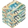 thumbnail image 3 of Retro Nautical Anchor Washcloth 12x12in Set, 6 Pack Absorbent Cotton Towel Square Kitchen Dishes Towels, Soft Cleaning Face Hand Towel Fast Drying, 3 of 7