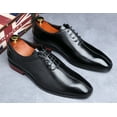 thumbnail image 6 of Santimon Mens Dress Shoes Leather Lace Up Oxford Shoes Casual Formal Business Shoes Black 7.5 US, 6 of 8
