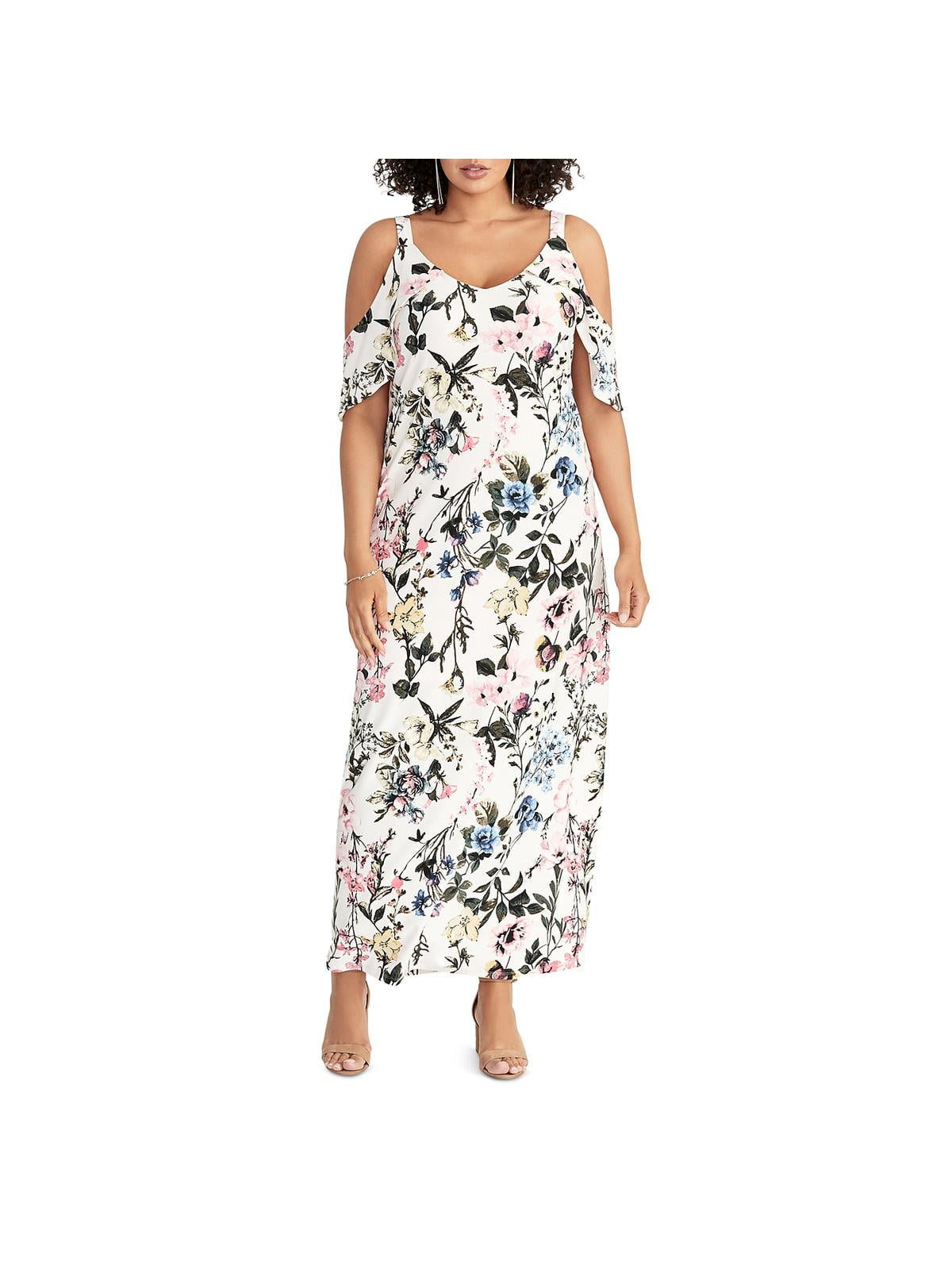 womens cold shoulder maxi dress